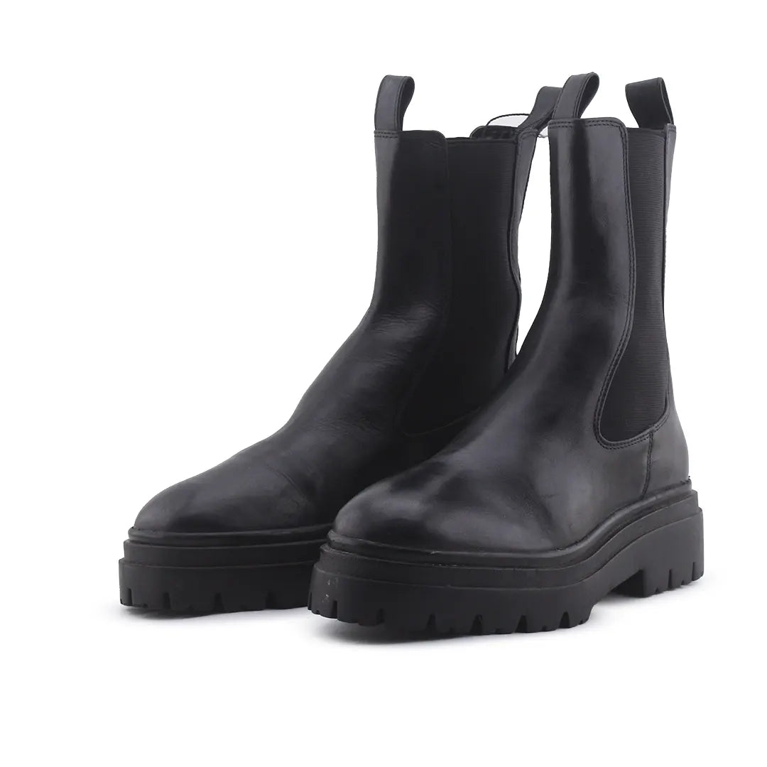 Zara Stretchable Chelsea Ankle Boots (100% Authentic Leather)