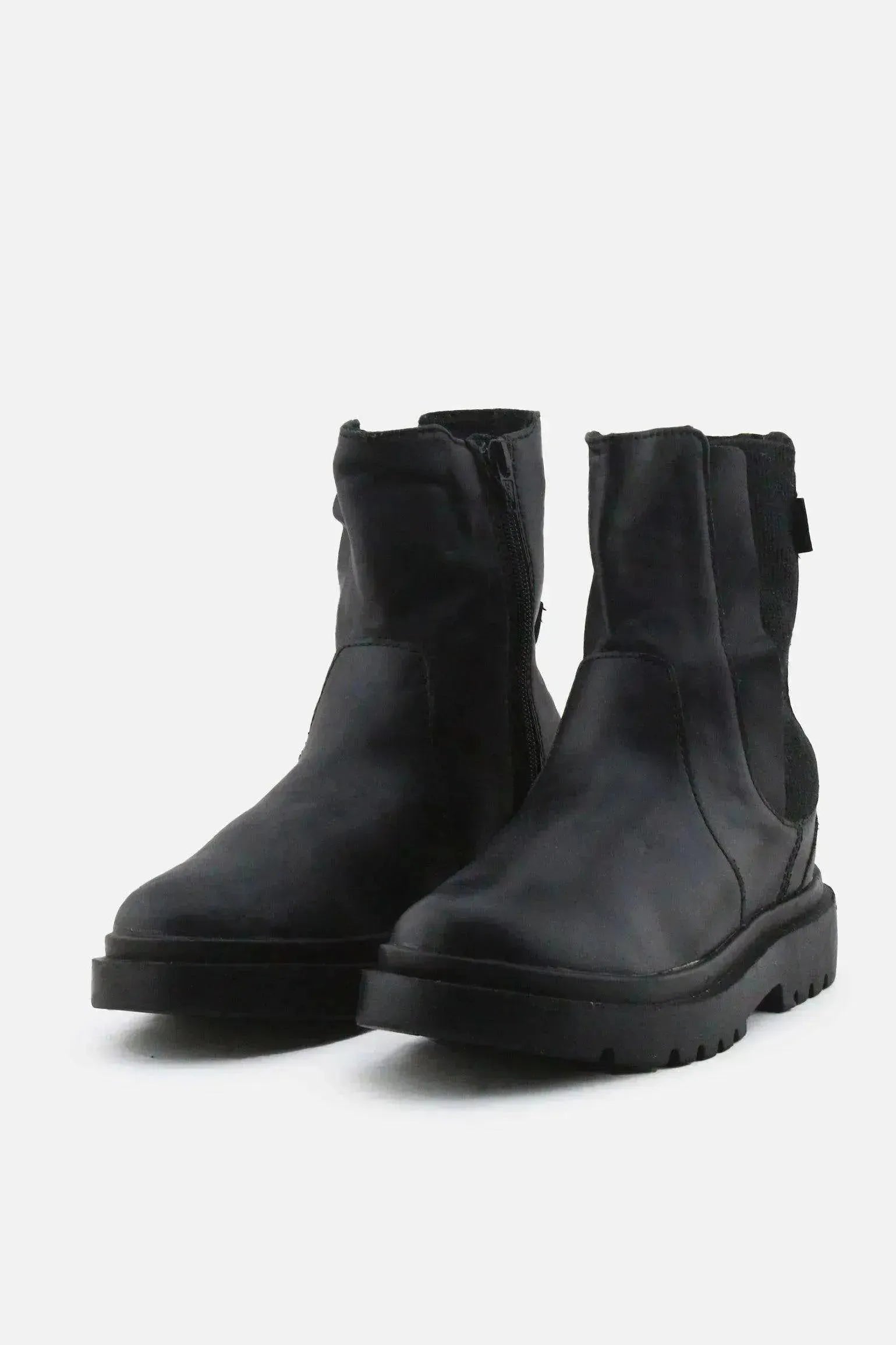 Zara Zipper Stretchable Chelsea Ankle Boots | 100% Authentic Leather - sundaybazar