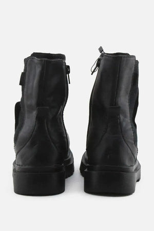 Zara Zipper Stretchable Chelsea Ankle Boots | 100% Authentic Leather - sundaybazar