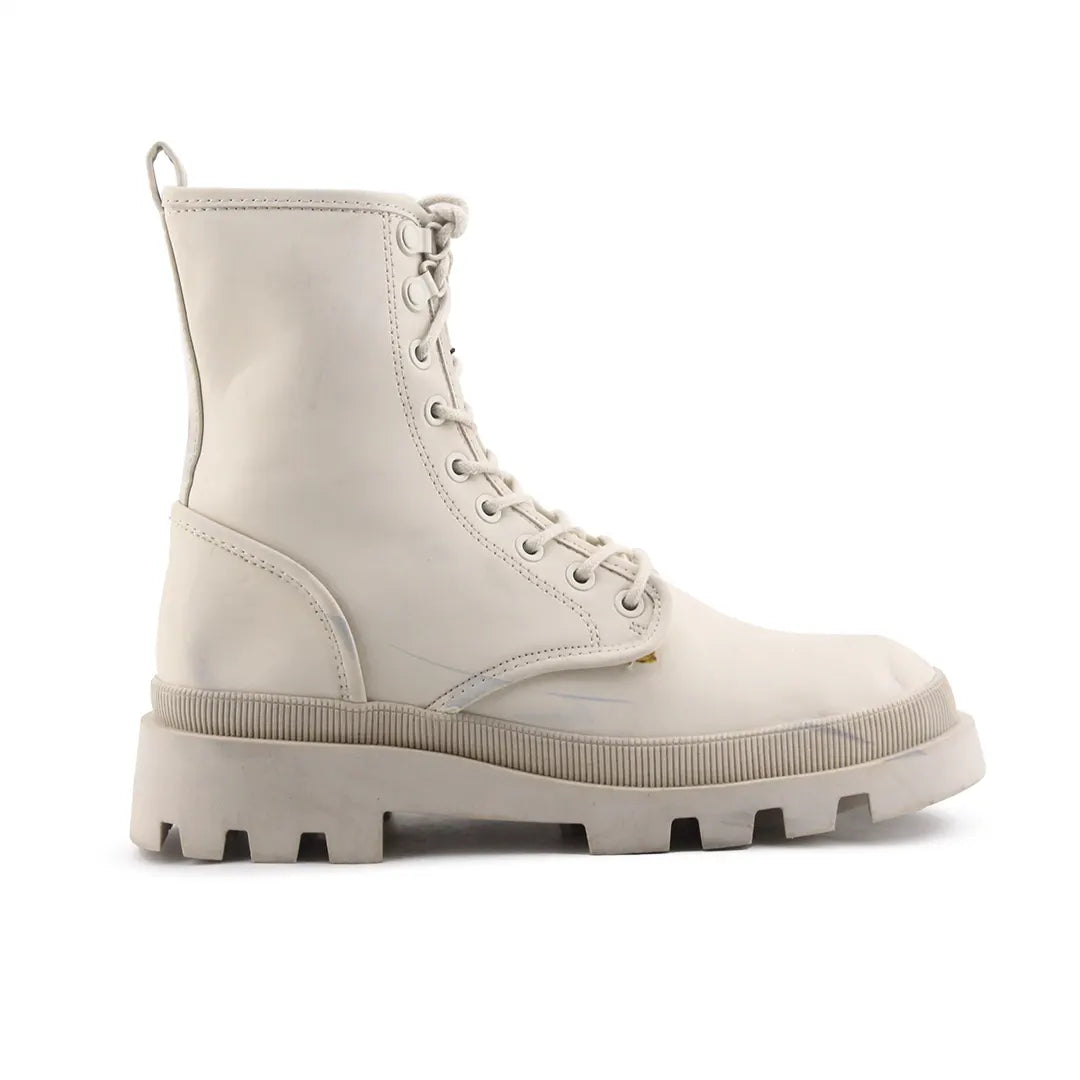 Pull & Bear Lace Up Combat Ankle Boots (100% Authentic Leather)