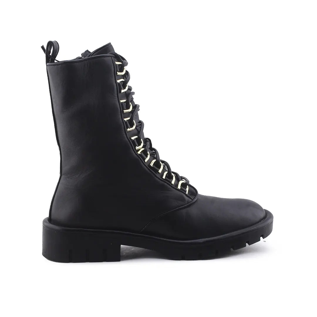 Zara Zipper Lace Up Ankle Boot | 100% Authentic Leather