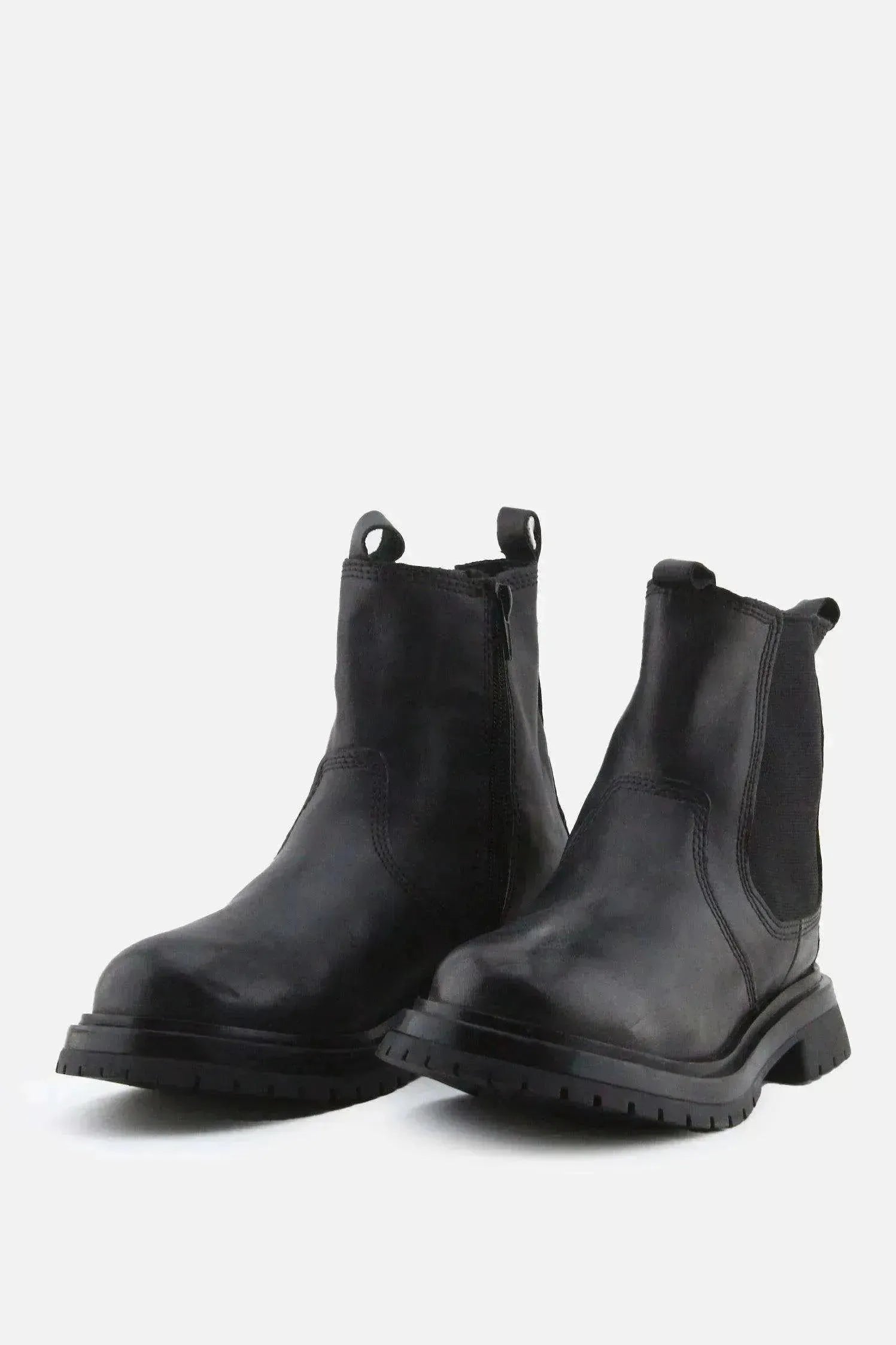 Zara Zipper Stretchable Chelsea Ankle Boots | 100% Authentic Leather - sundaybazar