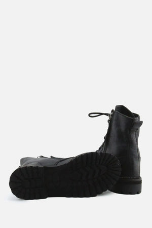 European Brand Zipper Laces Combat Ankle Boots | 100% Authentic Leather - sundaybazar