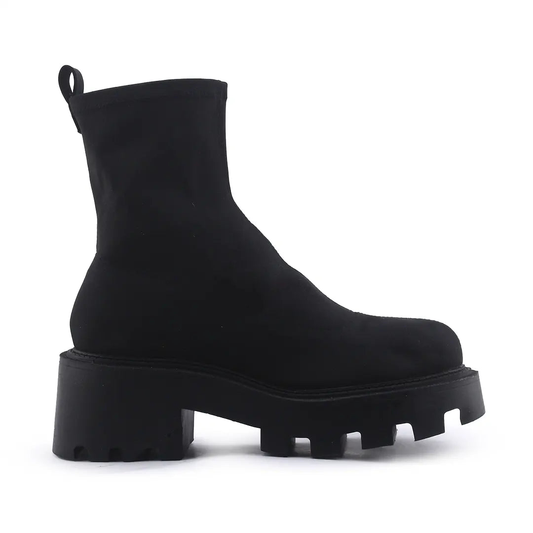 Zara Zipper Textile Ankle Boot