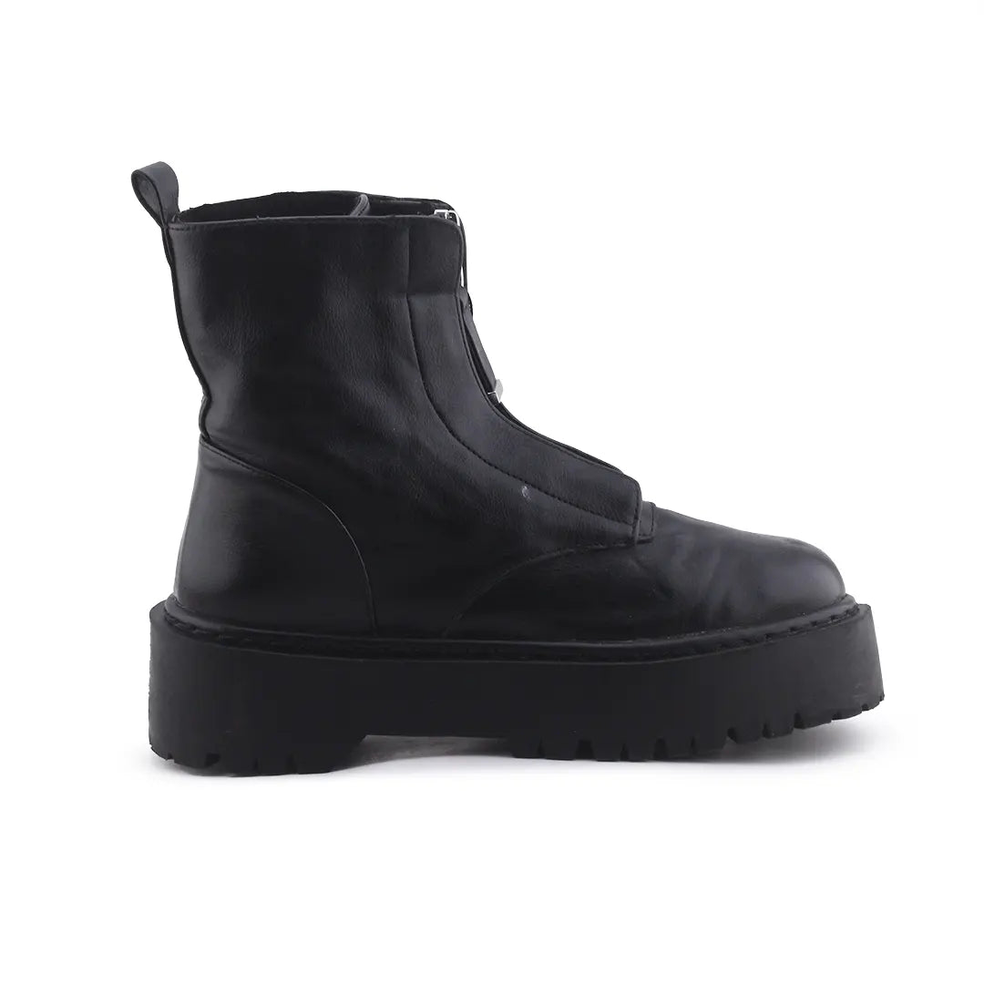 Pull & Bear Zipper Ankle Boot | 100% Authentic Leather