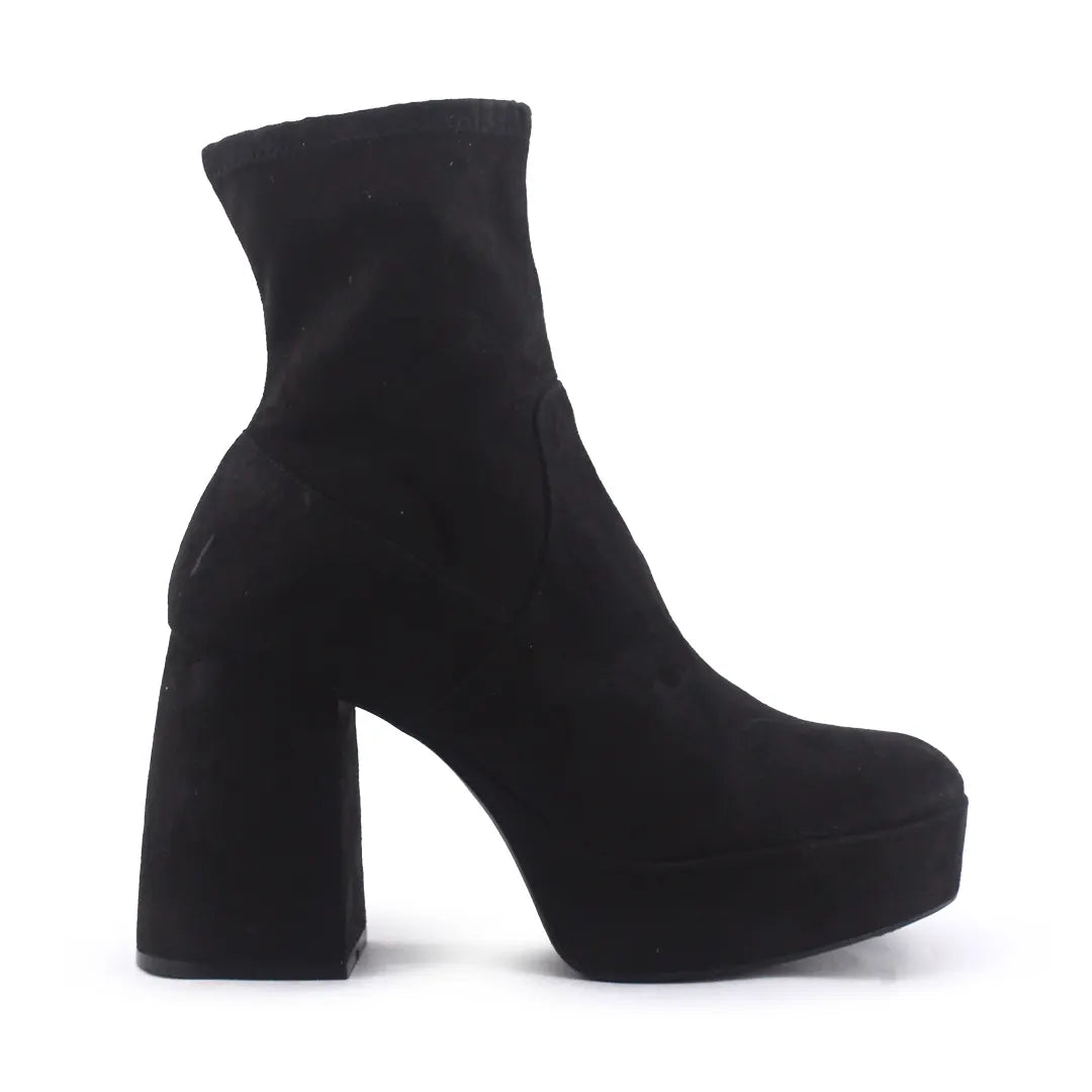 Bershka Zipper Suede Ankle Boot