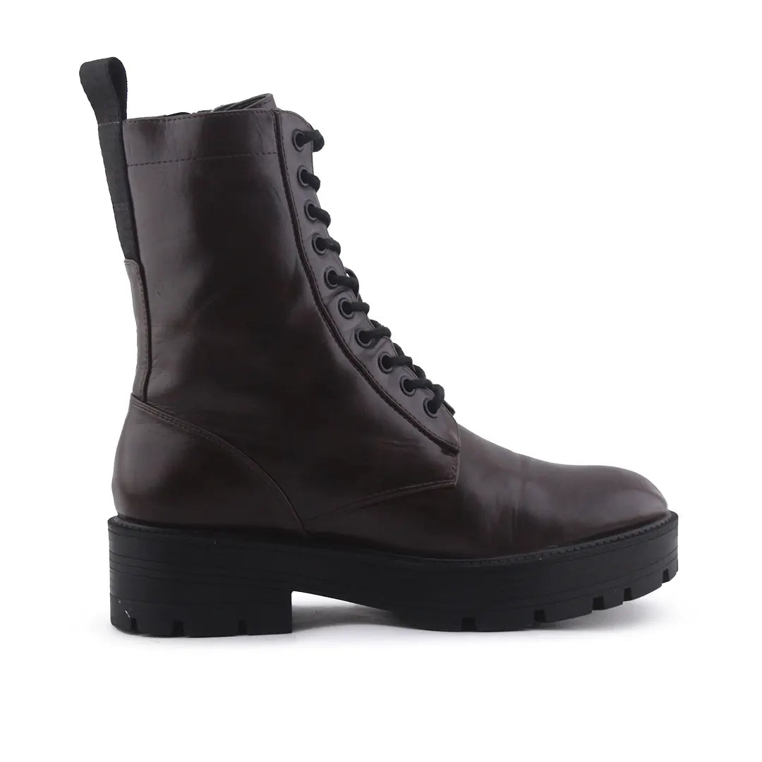 Zara Zipper Lace Up Ankle Boot | 100% Authentic Leather