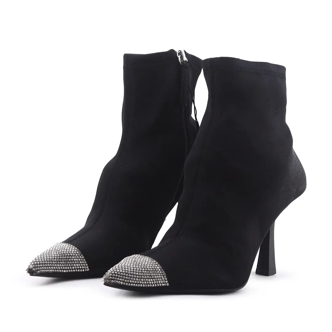 Zara Zipper Textile Ankle Boot
