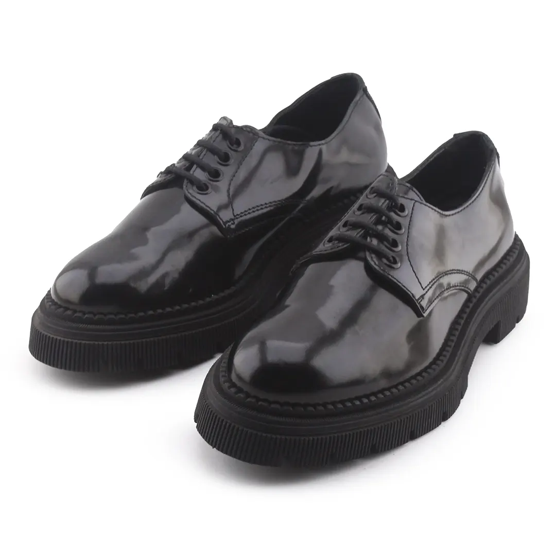 Zara Lace Up Patent Platform Shoes