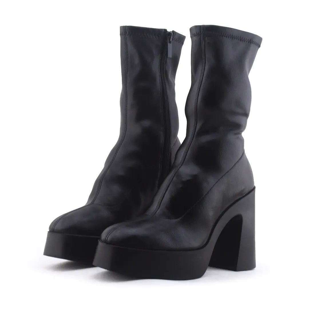 Stradivarius Zipper Ankle Boot | 100% Authentic Leather