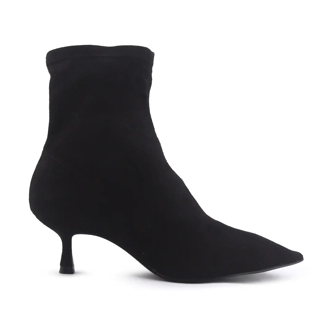 Zara Zipper Suede Ankle Boot