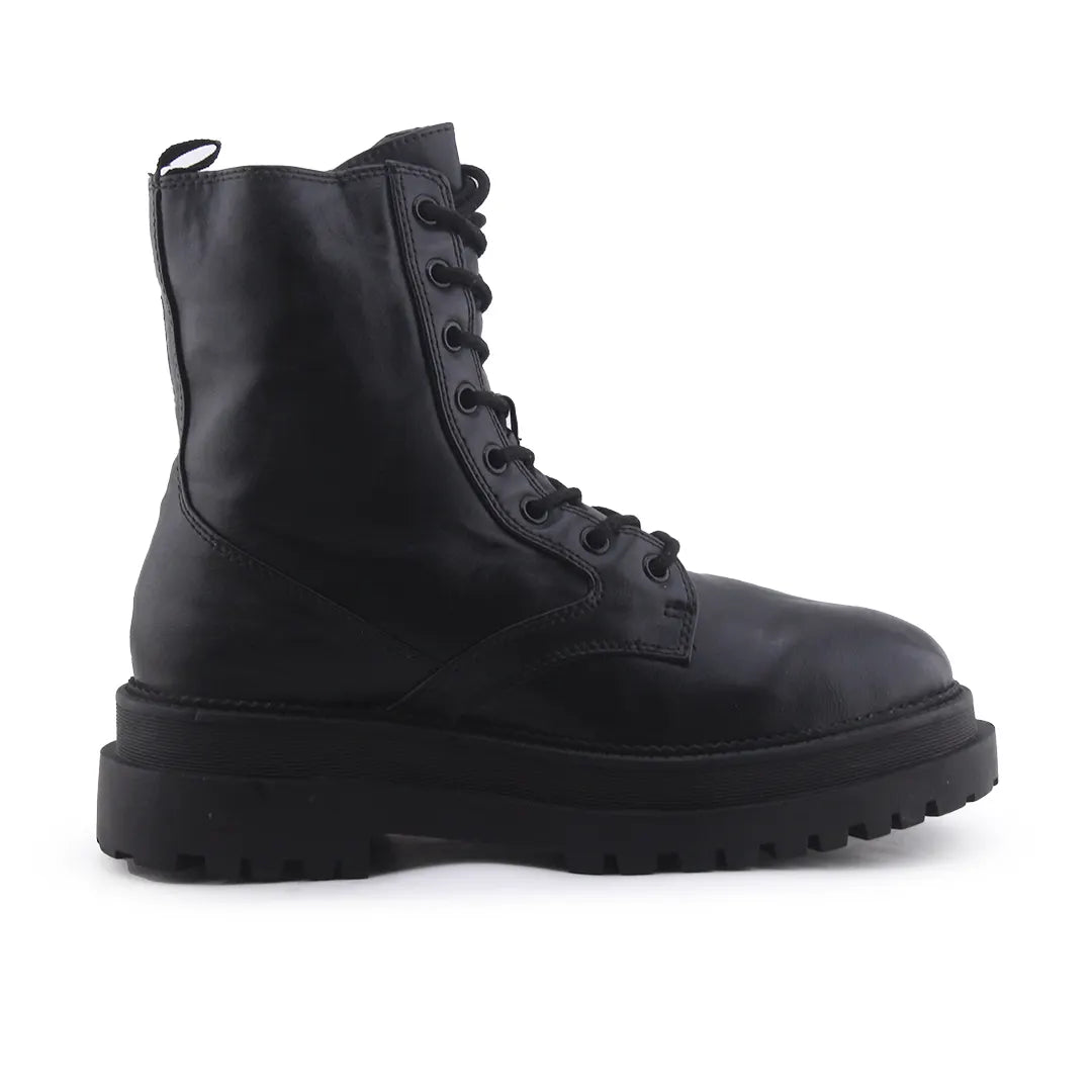 Stradivarius Zipper Lace Up Ankle Boot | 100% Authentic Leather
