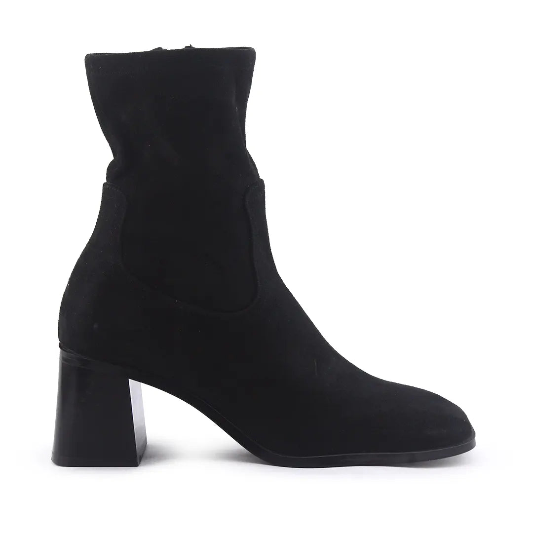 Zara Zipper Suede Ankle Boot