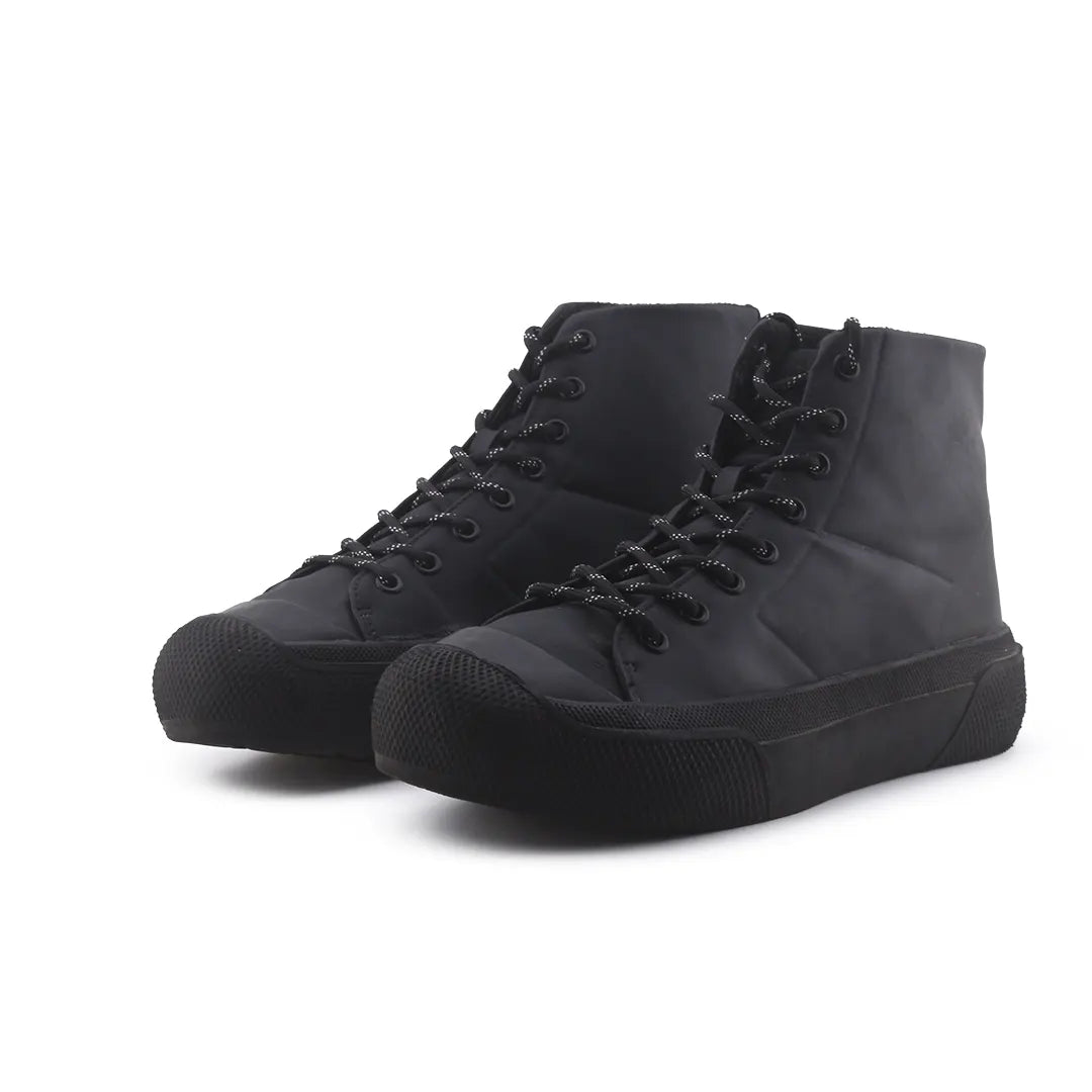 Zara Lace Up Snow Ankle Boots (100% Authentic Leather)