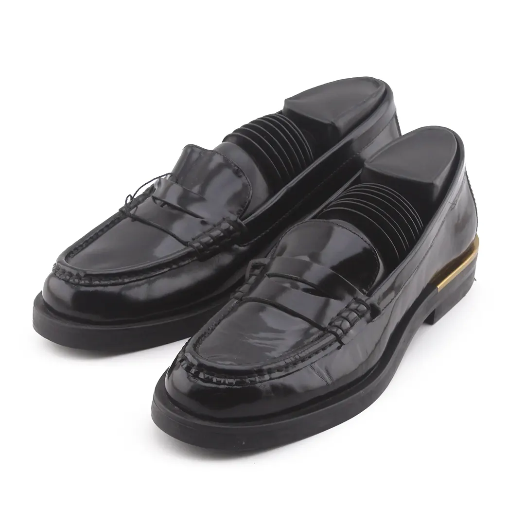 Massimo Dutti Penny Strap Patent Loafers