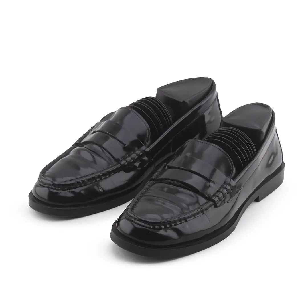 Massimo Dutti Penny Strap Patent Loafers