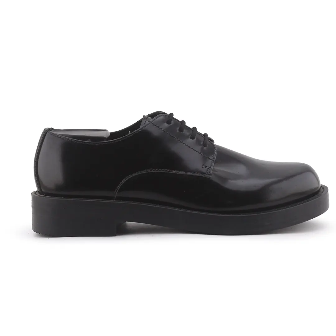Zara Lace Up Rounded Patent Leather Shoes