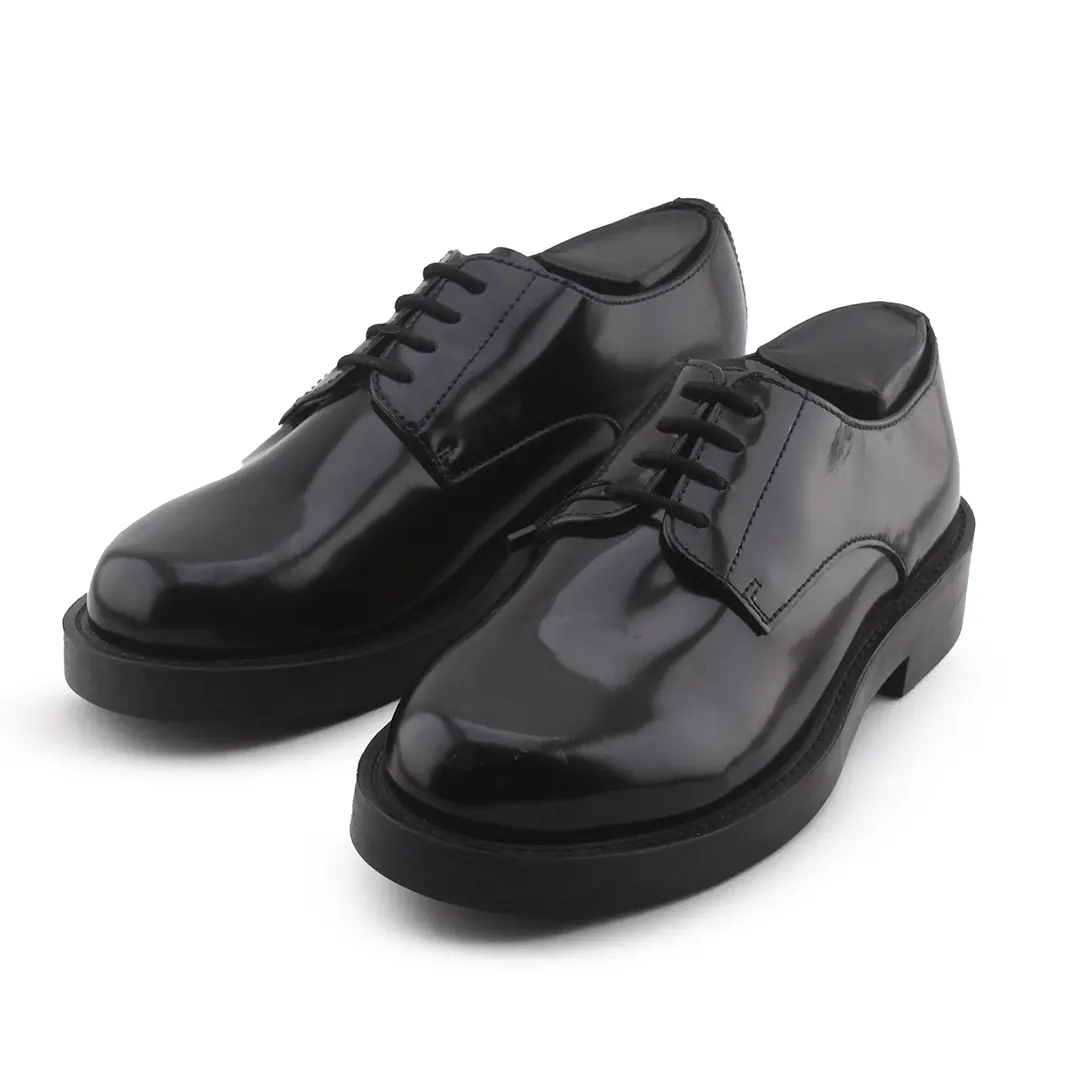 Zara Lace Up Rounded Patent Leather Shoes
