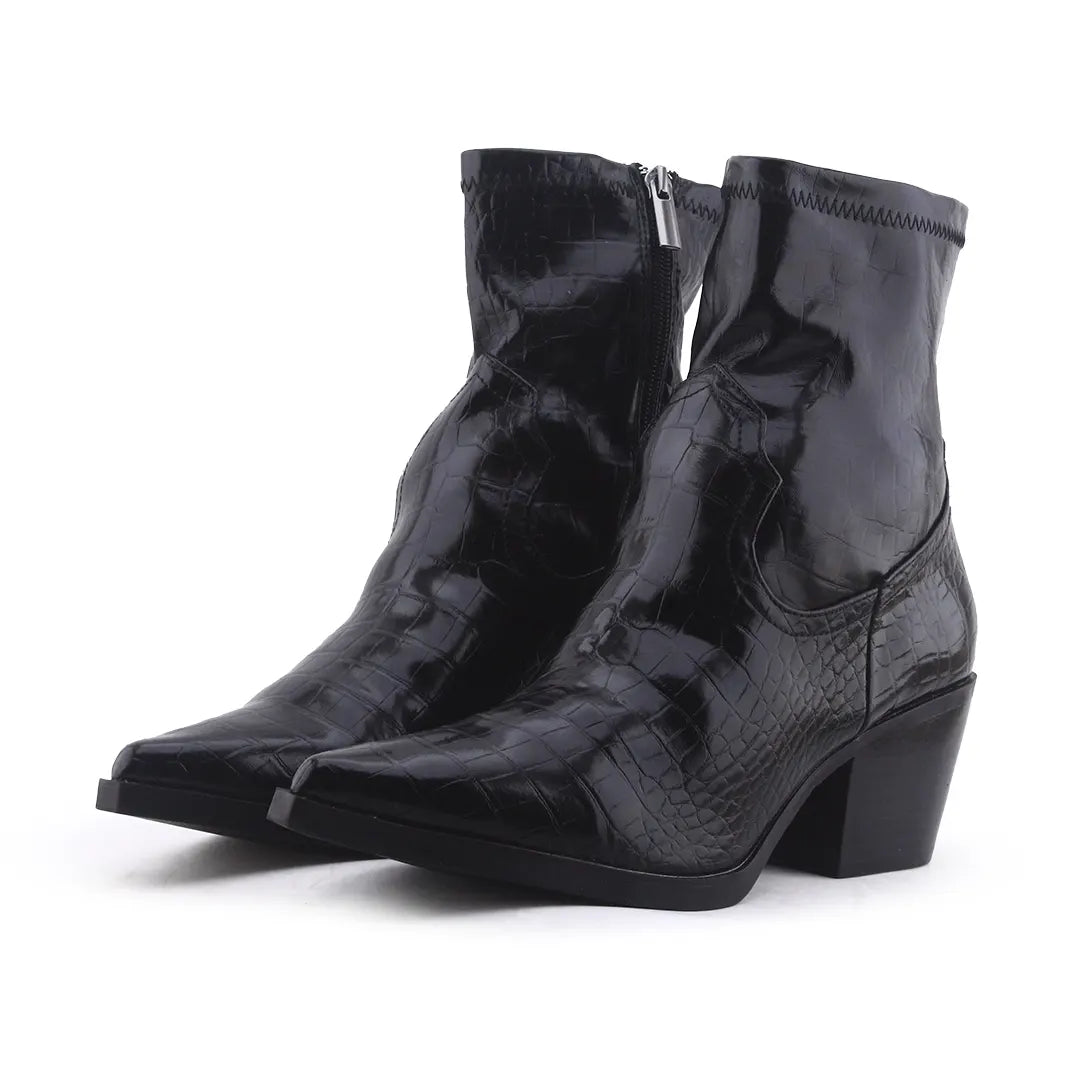 Bershka Zipper Ankle Boot | 100% Authentic Leather