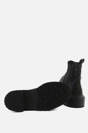 Stradivarius Stretchable Chelsea Ankle Boots | 100% Authentic Leather - sundaybazar