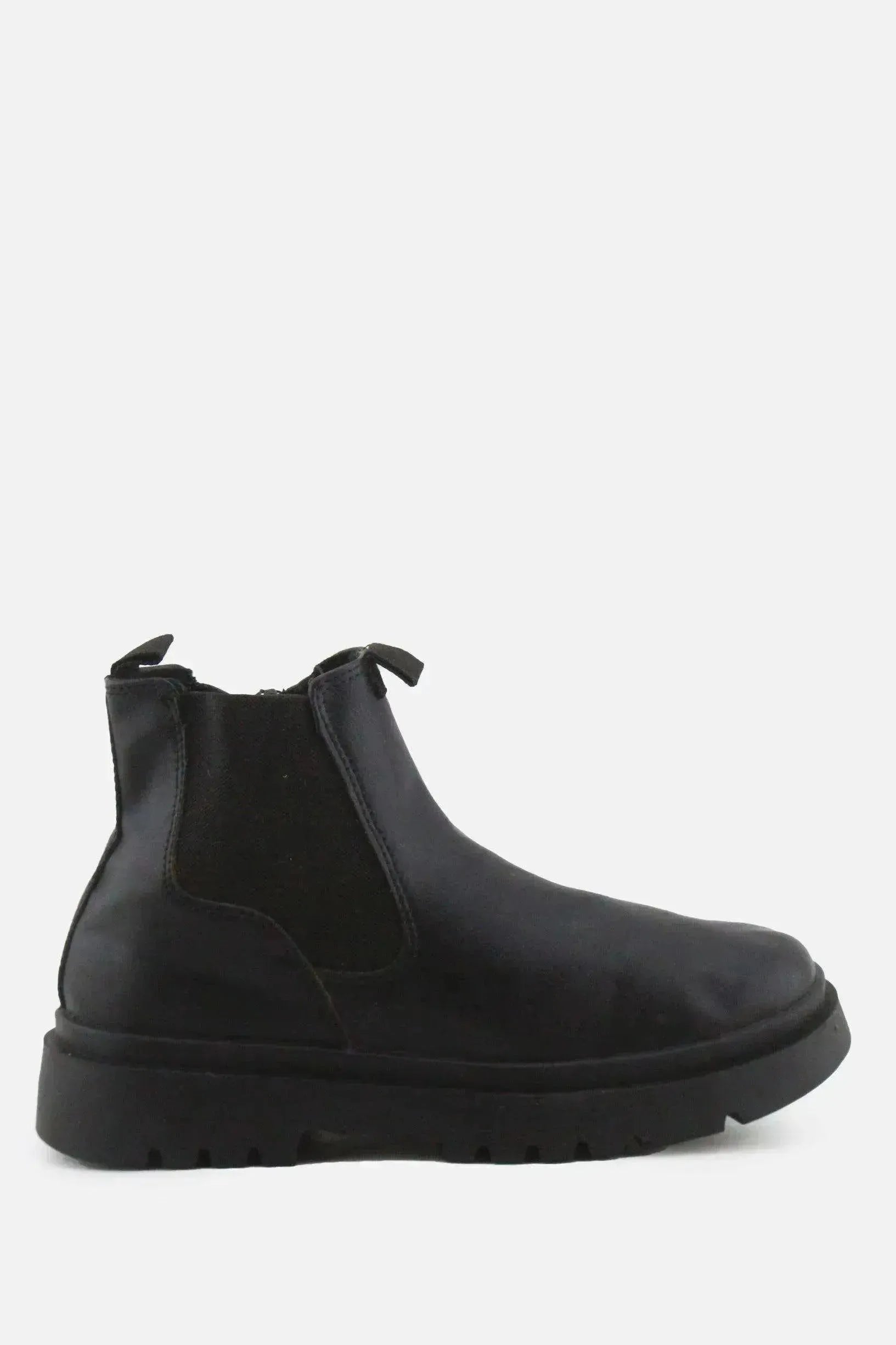 Zara Zipper Stretchable Chelsea Ankle Boots | 100% Authentic Leather - sundaybazar