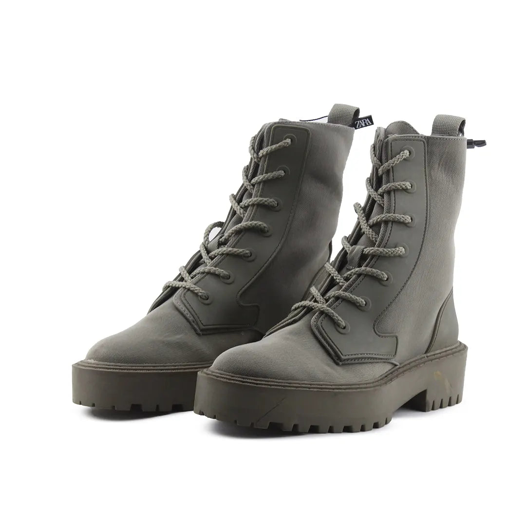 Zara Lace Up Combat Ankle Boots