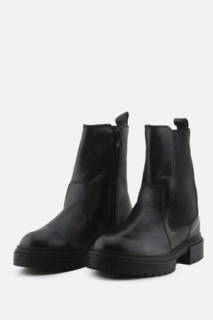 Zara Zipper Stretchable Chelsea Ankle Boots | 100% Authentic Leather - sundaybazar