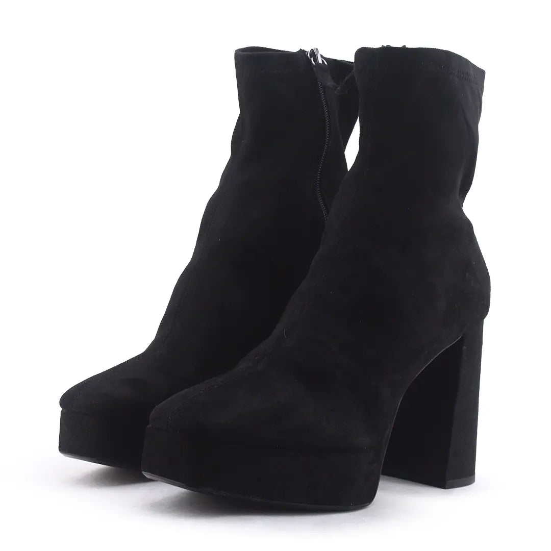 Zara Zipper Suede Ankle Boot | 100% Authentic Leather