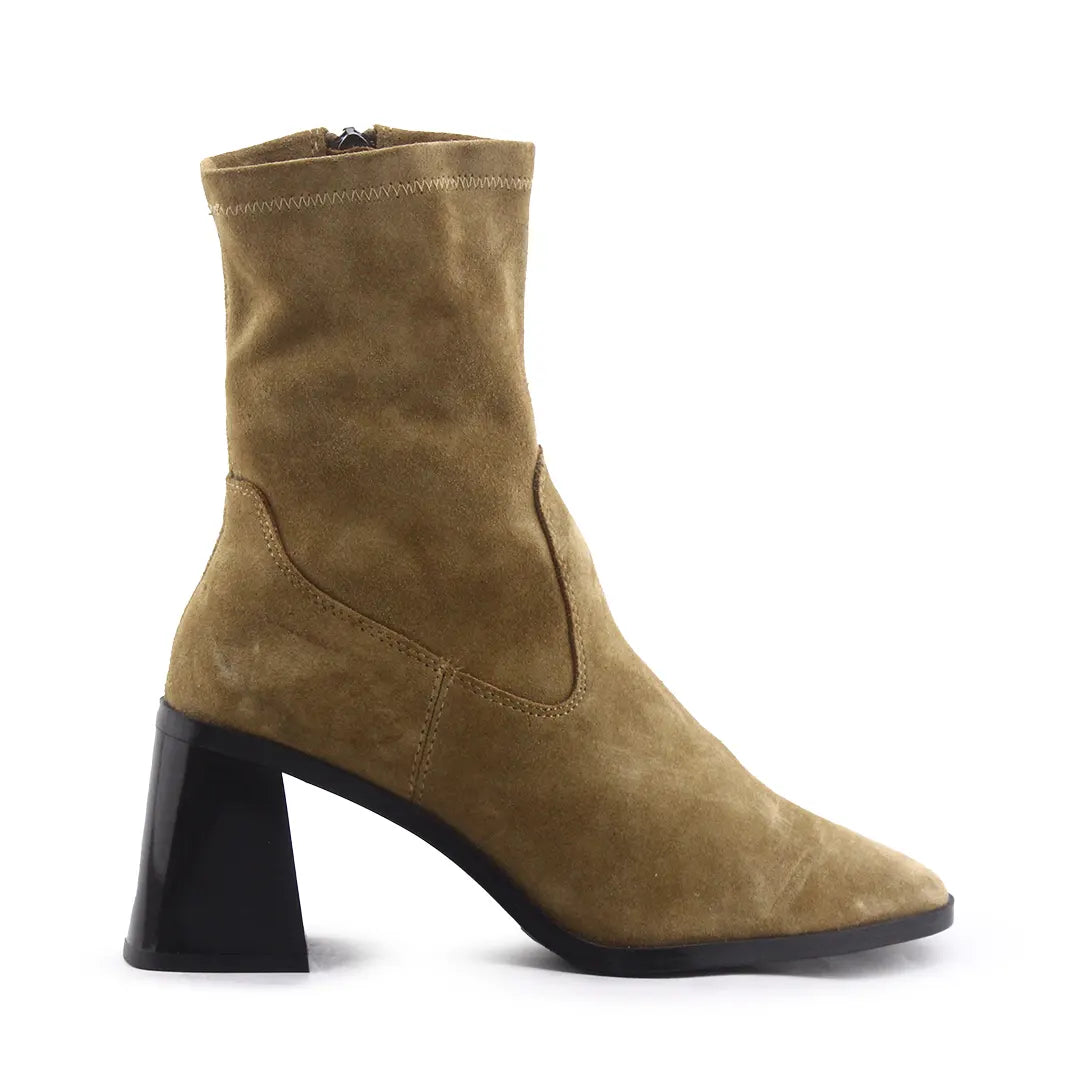 Zara Zipper Suede Ankle Boot