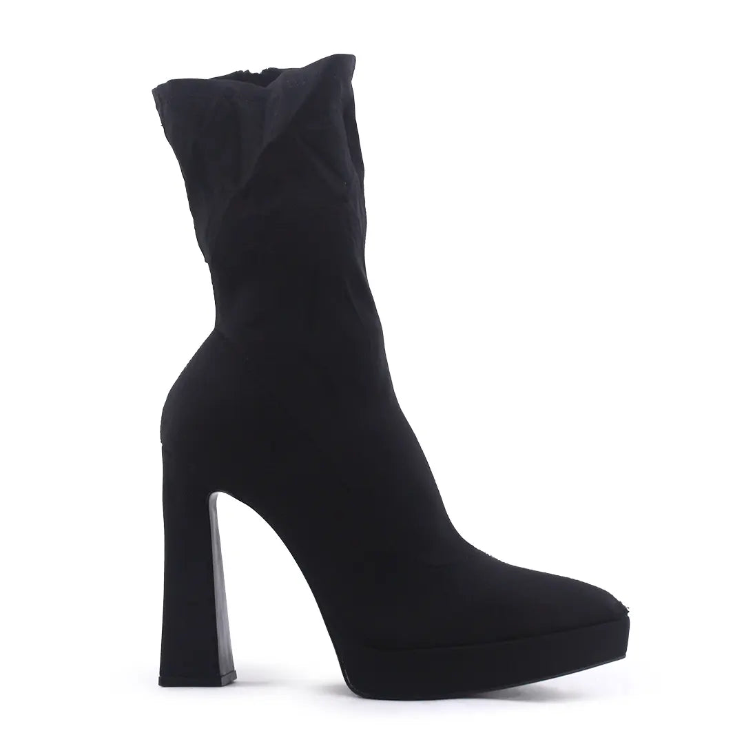 Zara Zipper Textile Ankle Boot
