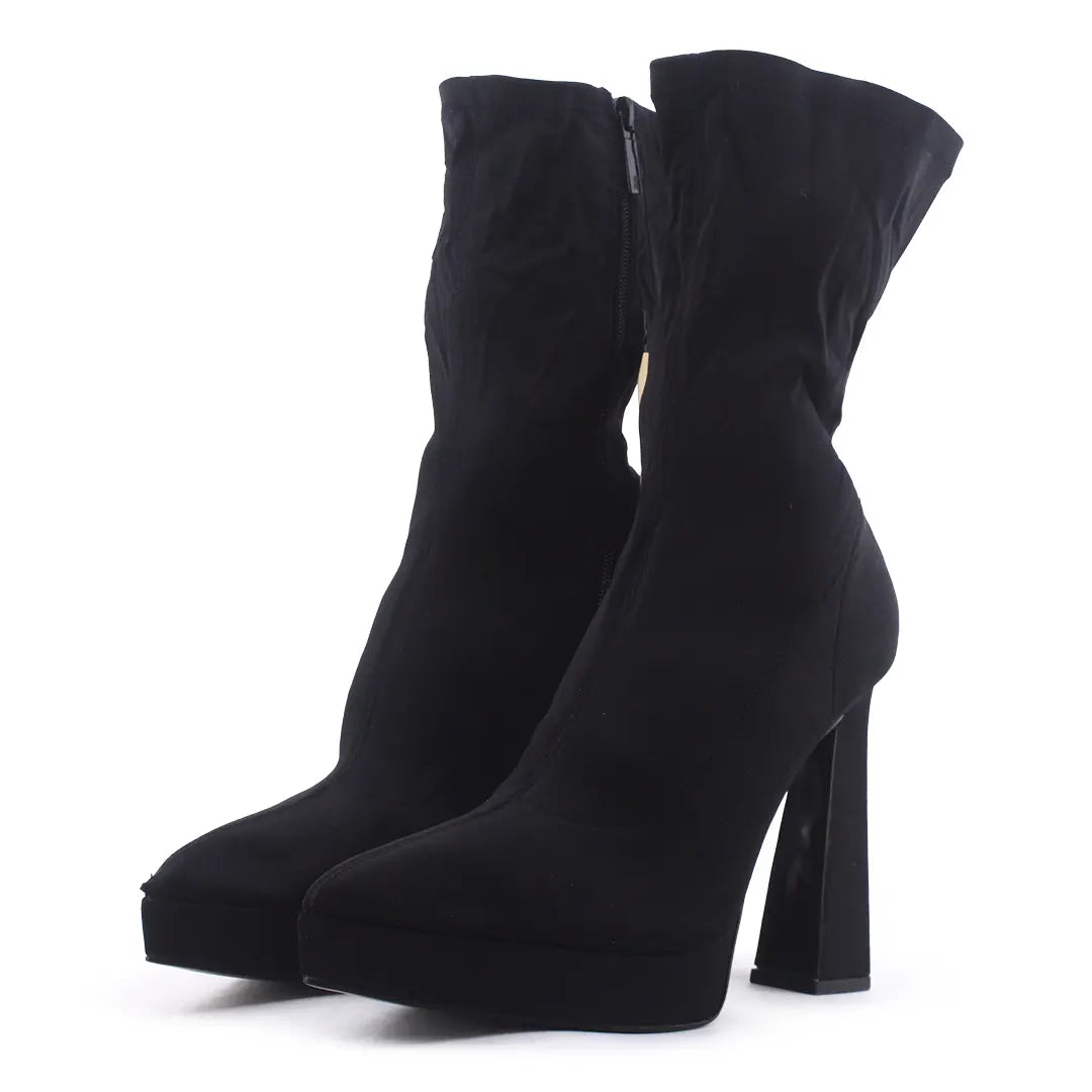 Zara Zipper Textile Ankle Boot