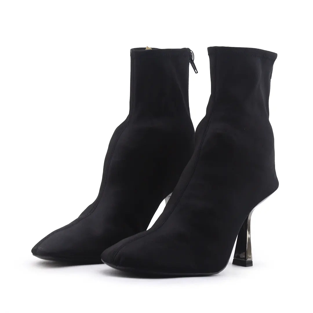 Zara Zipper Textile Ankle Boot