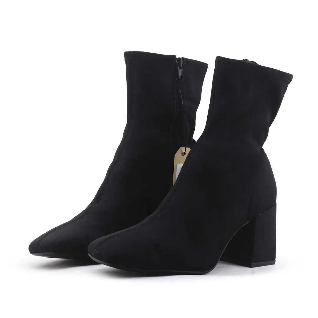 Zara Zipper Textile Ankle Boot
