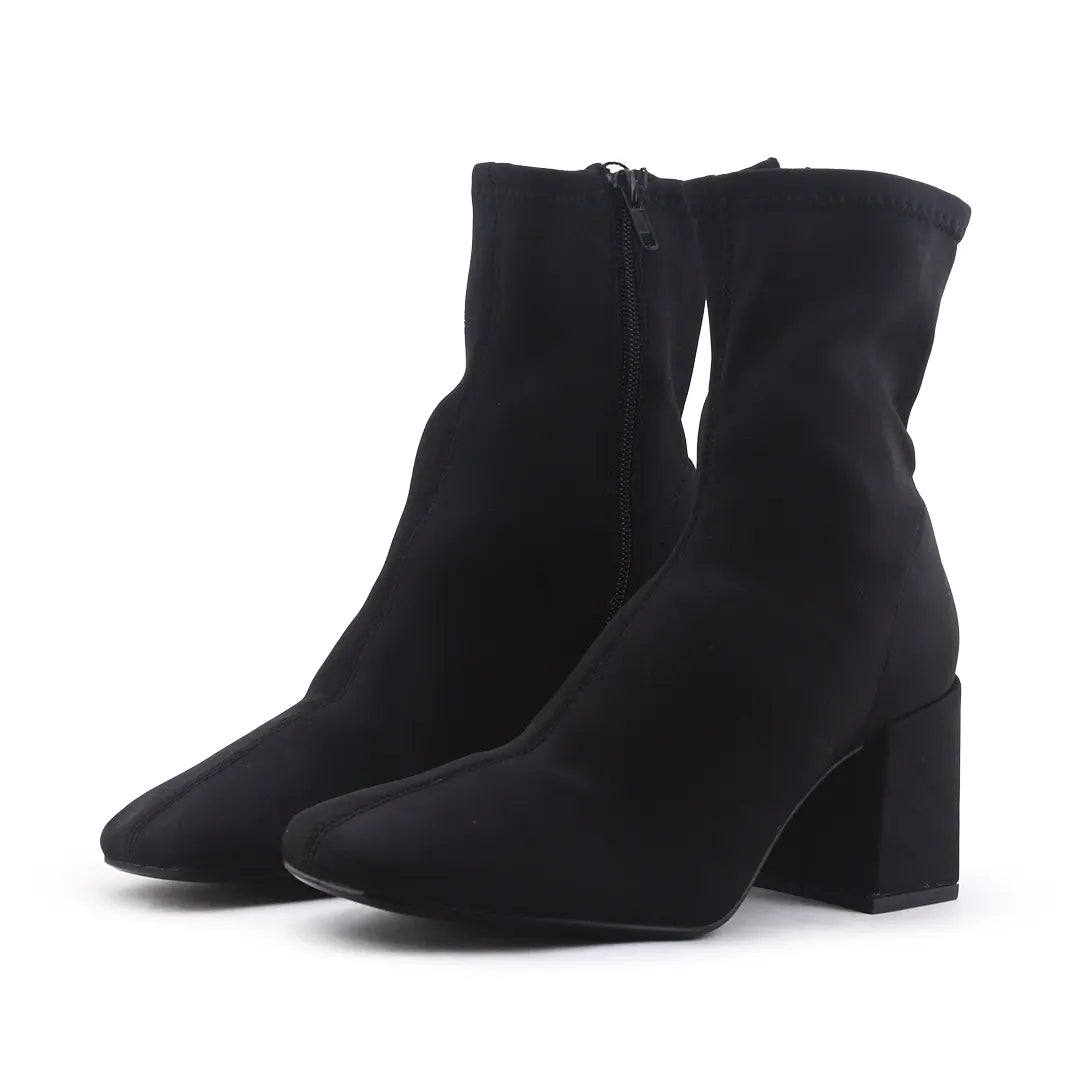 Zara Zipper Textile Ankle Boot