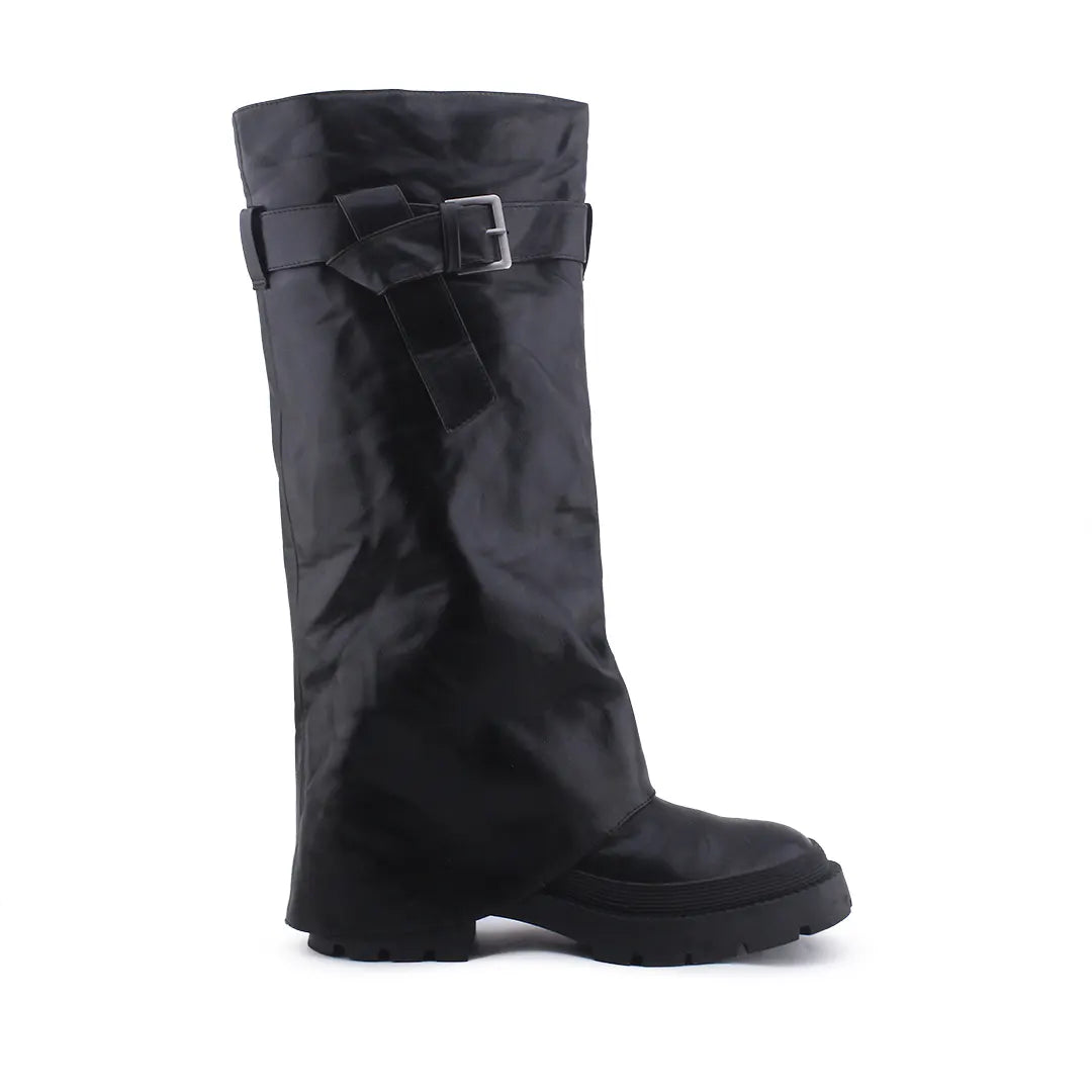 Zara Buckle Strap Knee High Boot | 100% Authentic Leather