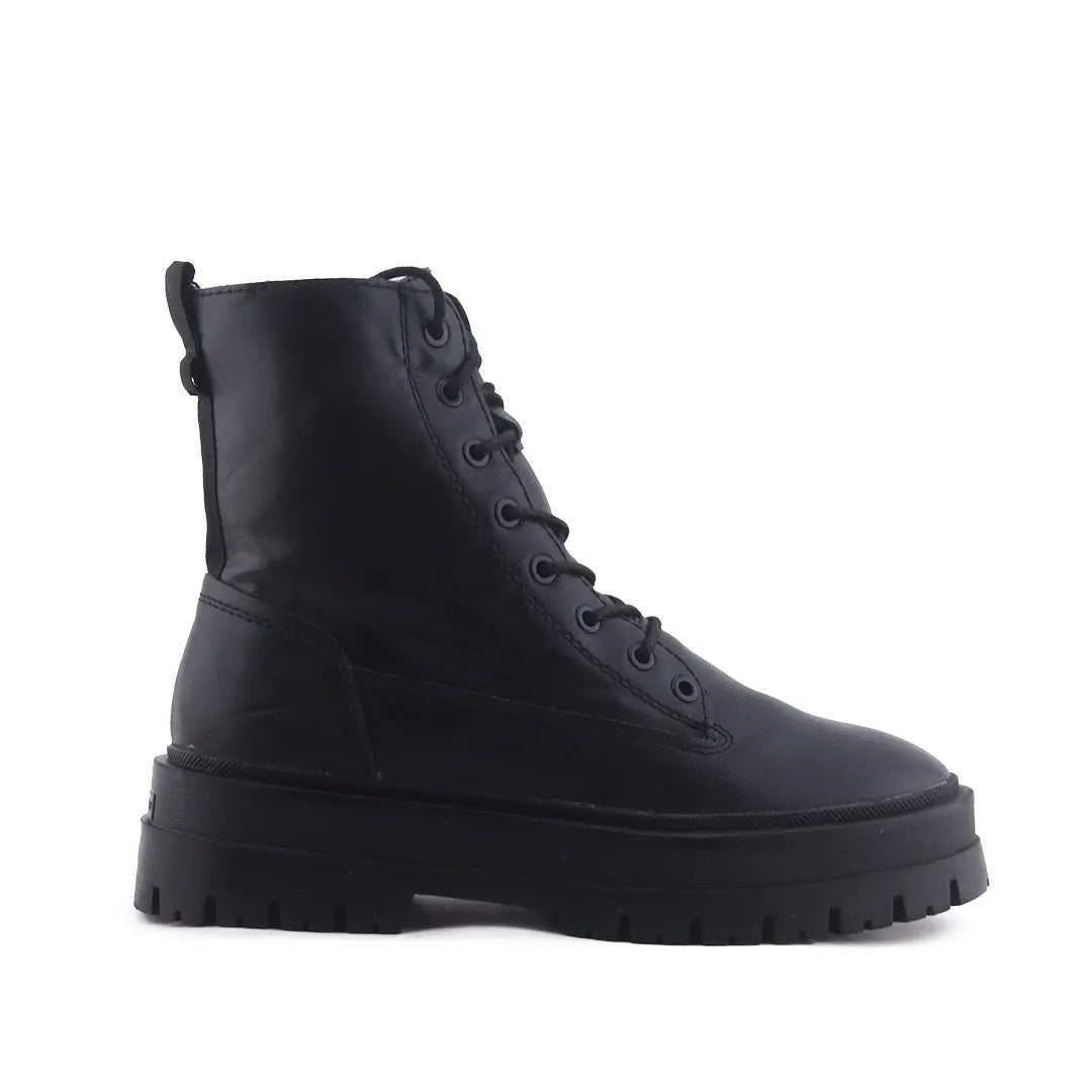 Stradivarius Zipper Lace Up Ankle Boot | 100% Authentic Leather