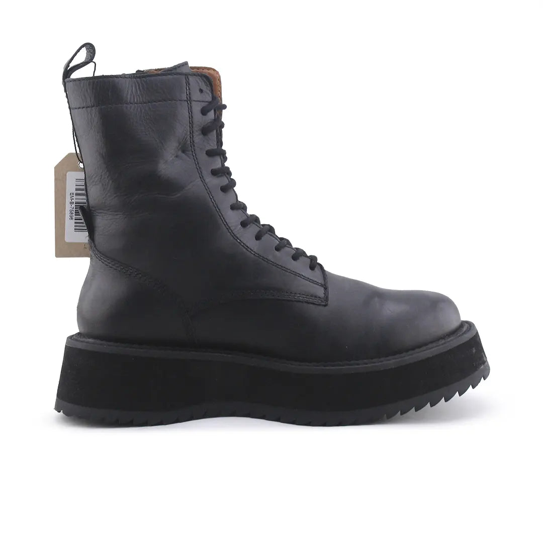 Zara Zipper Lace Up Ankle Boot | 100% Authentic Leather