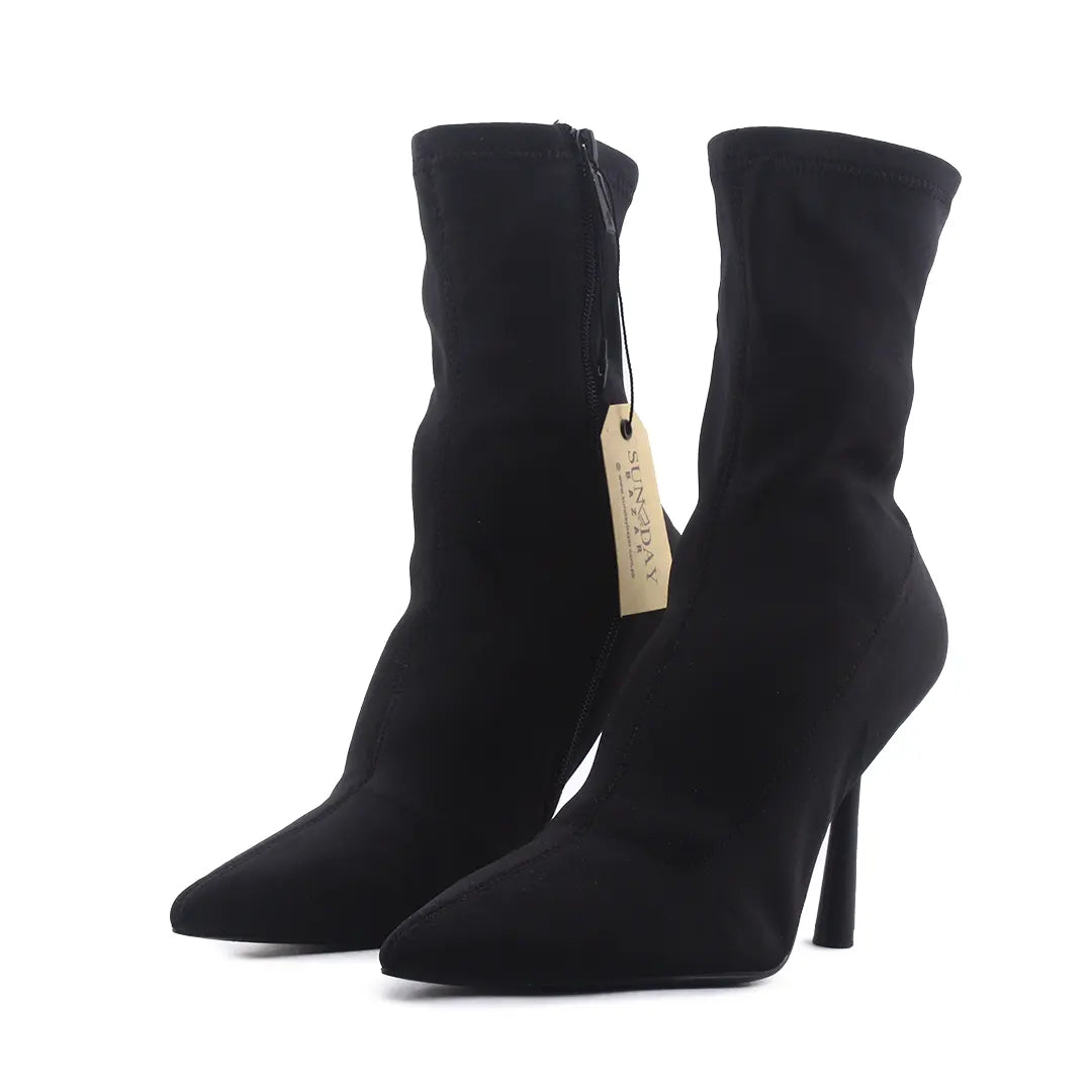 Zara Zipper Textile Ankle Boot