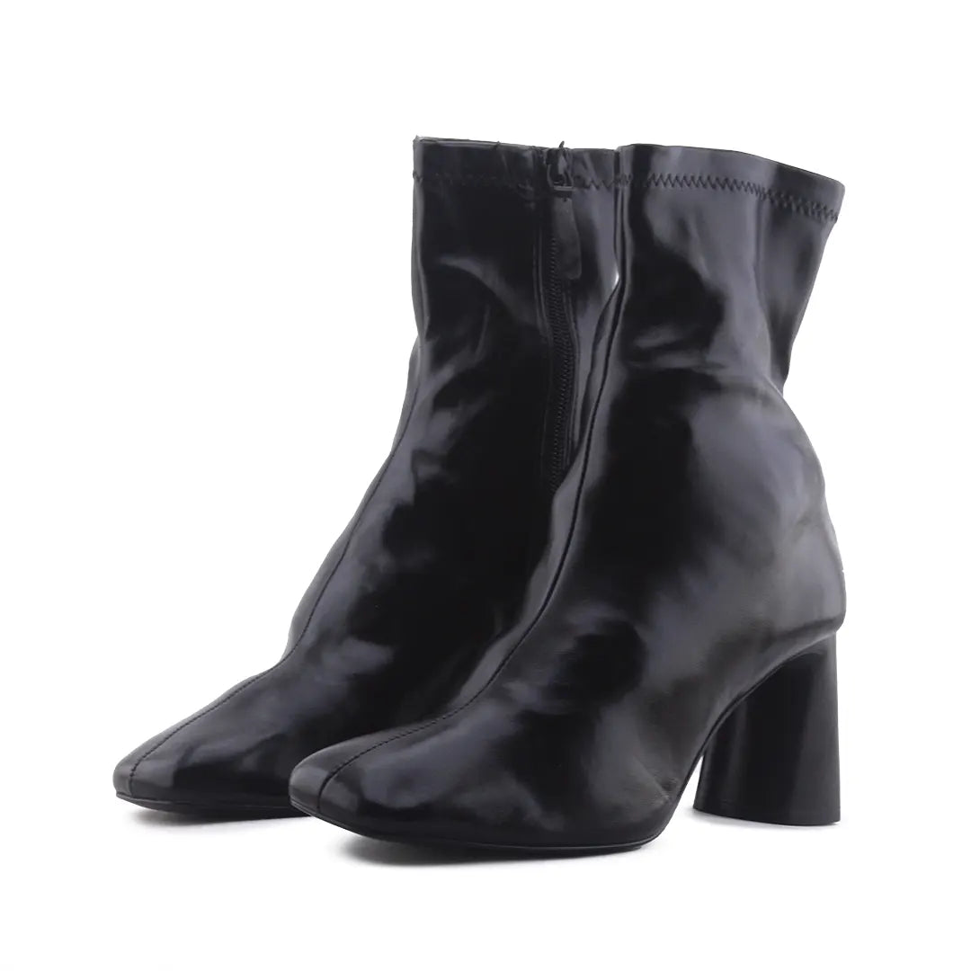 Stradivarius Zipper Ankle Boot | 100% Authentic Leather
