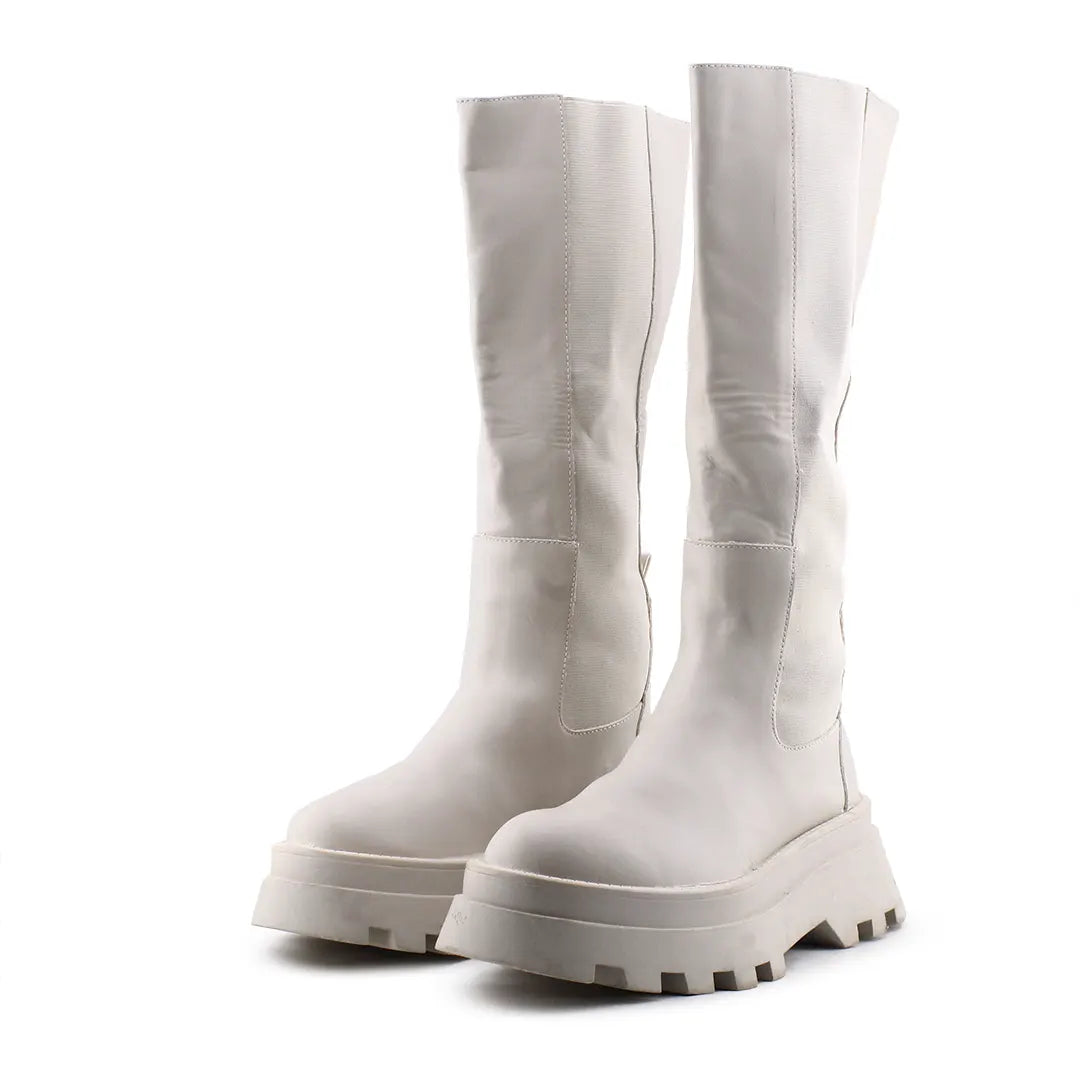 Pull & Bear Stretchable Knee High Boot | 100% Authentic Leather