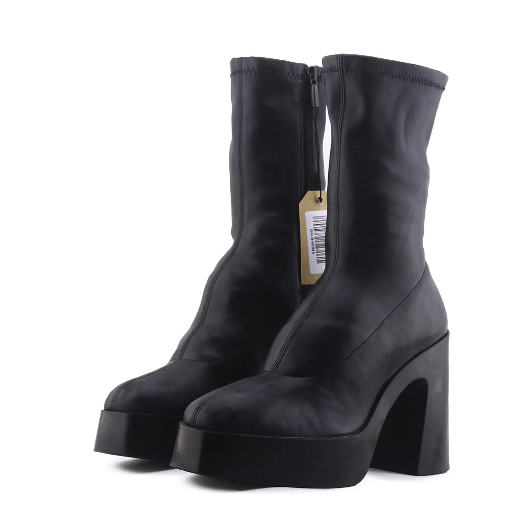 Stradivarius Zipper Ankle Boot | 100% Authentic Leather