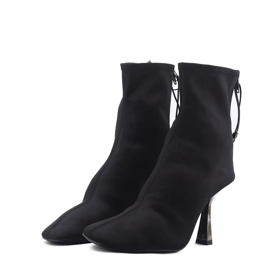 Zara Zipper Textile Ankle Boot