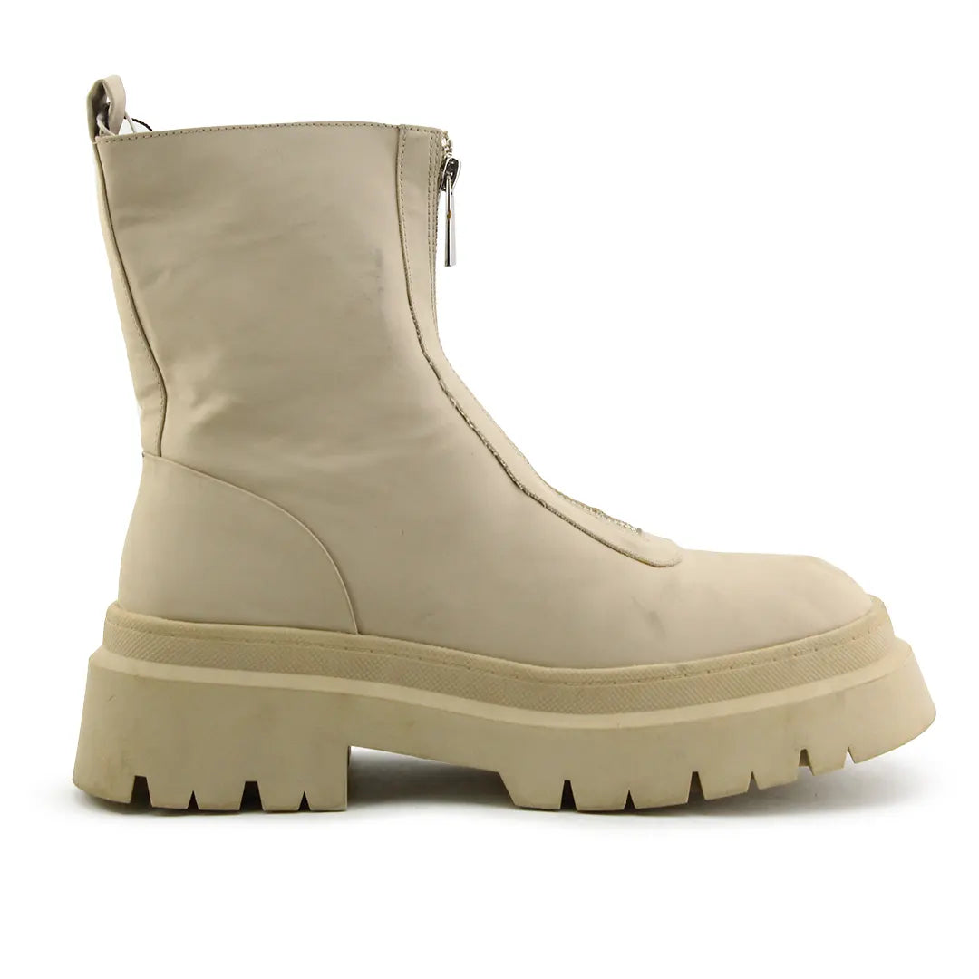 Pull & Bear Zipper Ankle Boot | 100% Authentic Leather