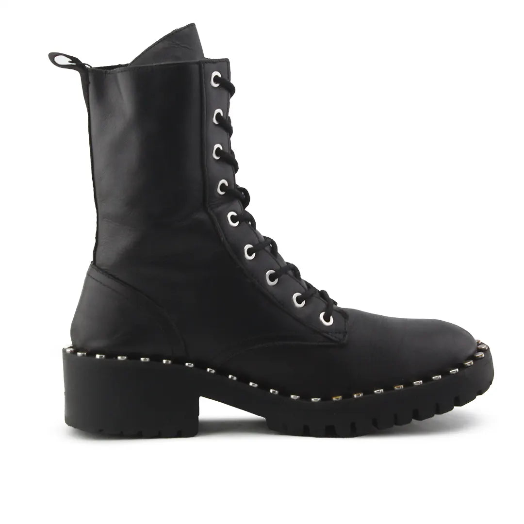 Zara Zipper Lace Up Ankle Boot | 100% Authentic Leather