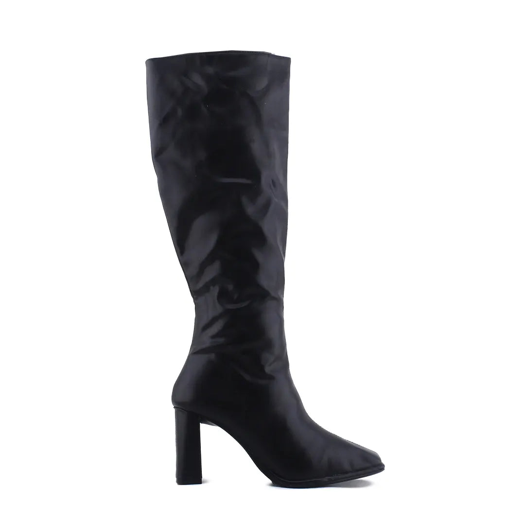 Pull & Bear Zipper Knee High Boot | 100% Authentic Leather