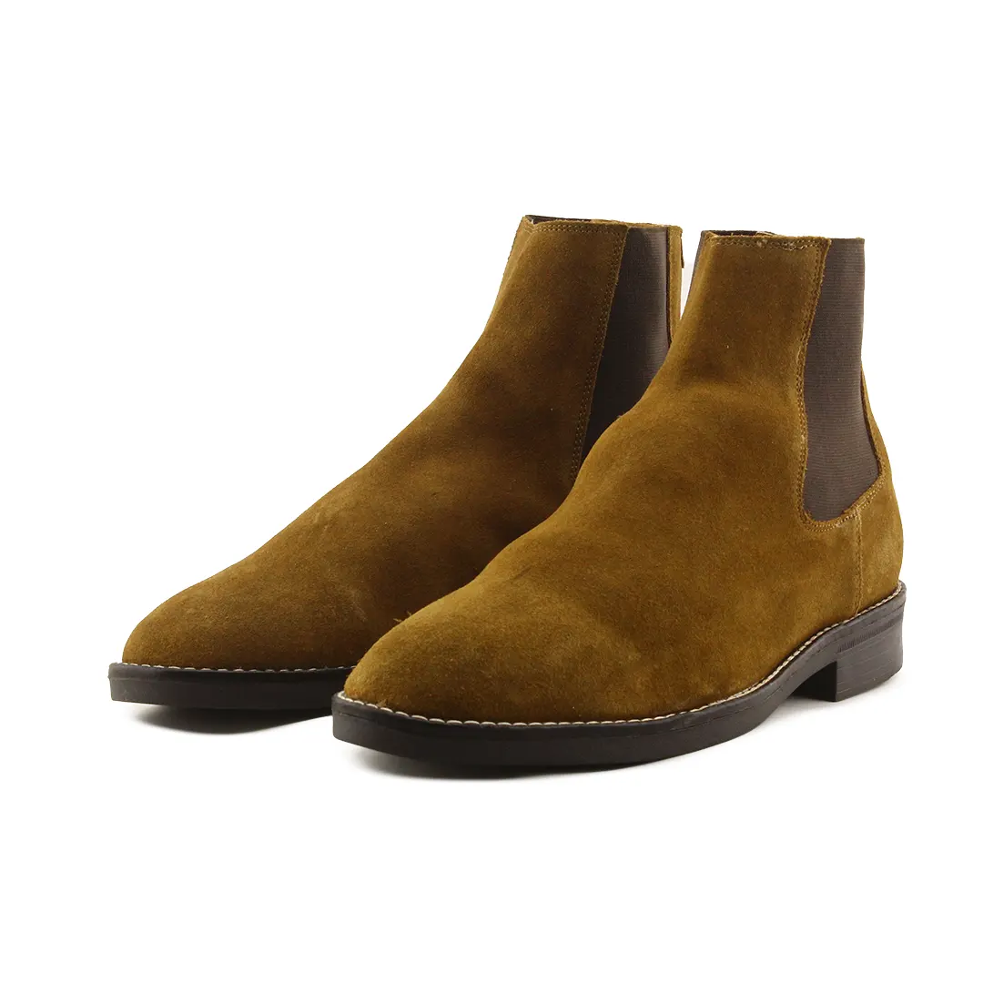 Zara Stretchable Suede Ankle Boots