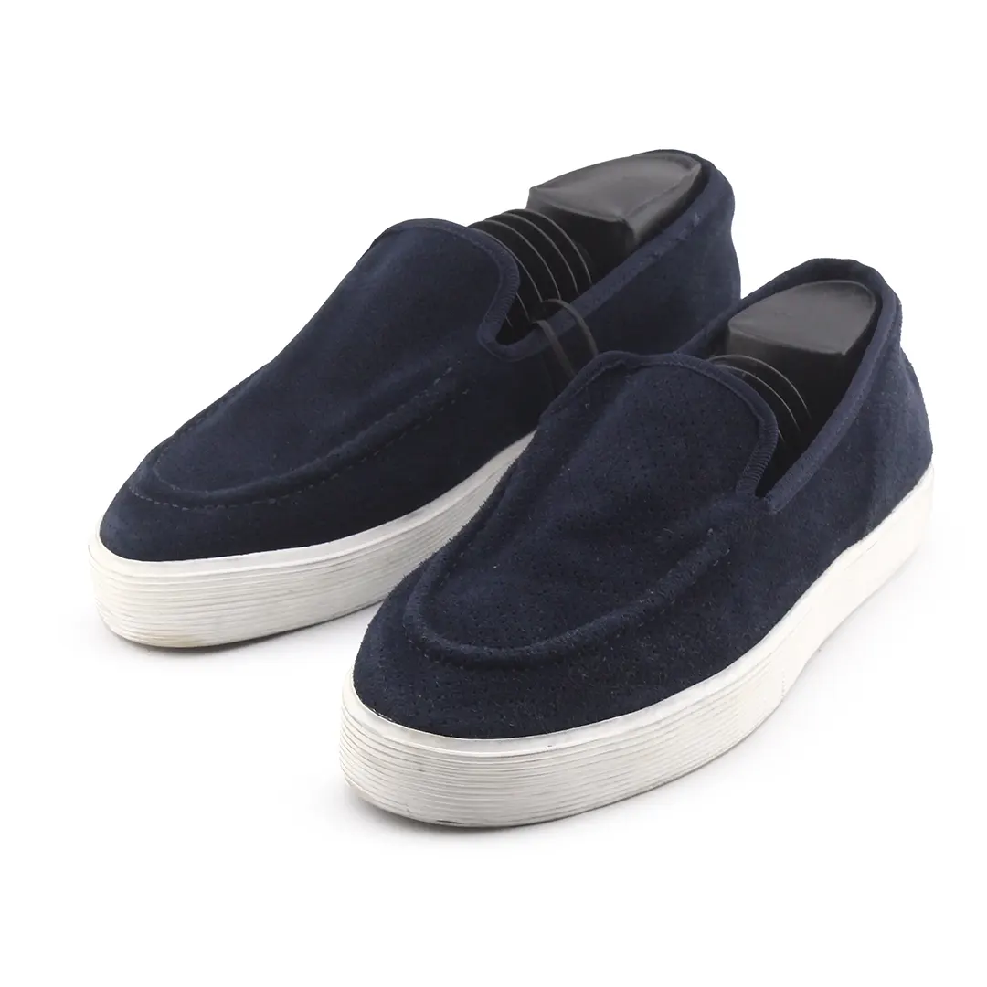Zara Suede Slip On Loafers