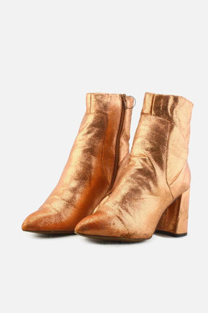 European Brand Zipper Block Ankle Boots | Textile - sundaybazar