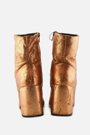 European Brand Zipper Block Ankle Boots | Textile - sundaybazar