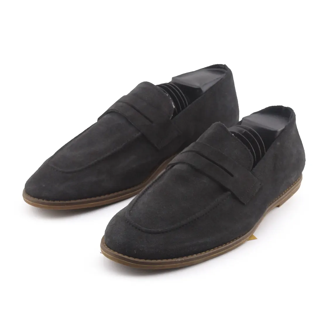 Zara Suede Penny Loafers